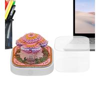 3D Desk Calendar - Paper Acrylic Notepad, 8 x 6.5 cm, Luminous Artistic Tree Shape | Tear-Off Notepad, Watch Calendar, Students, Teachers, Teens, Girls, Adults, Library,