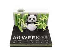3D Desk Note Pad 2025 Weekly Calendar Panda Memo Pad 3D Note Pad with Paper Pen for Decoration Carving