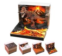 3D Desktop Calendar 2027 Tear Away Paper Carving Art Dinosaur Notepad