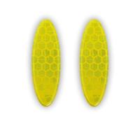 3D Diamond Refractive Stickers Oval, Yellow, Set of 2