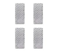 3D Diamond Refractive Stickers Rectangle Set of 4, White
