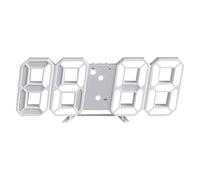 3D Digital Wall Clock,8.5 Large Display Led Alarm Clock,USB Digital Alarm for Bedrooms,Adjust Brightness Desk with Temperature and Date,Adjust Brightness Desk