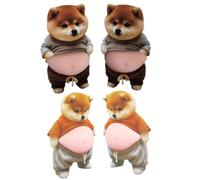 3D Dimensional Squeeze Stickers, Dog Belly Sticker, Chubby Big Belly Puffy Stickers, Super Soft Silicone 3D Design, for Phone Decoration, Stress Relief Toy