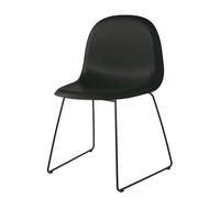 3D Dining Chair Plastic black - Sledge base Plastic Glides Gubi - 5715015974424
