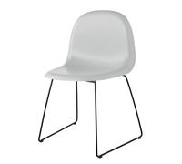 3D Dining Chair Plastic Lunar Gray - Sledge base Plastic Glides Gubi - 5715015974400