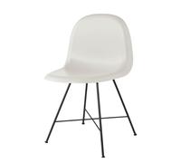3D Dining Chair Plastic Shell Alabaster White - Felt glides Gubi - 5715015974523