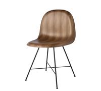 3D Dining Chair Walnut - Felt glides Gubi - 5715015972642