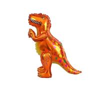 3D Dinosaur Balloons, Self Standing Aluminum Foil Dinosaur Party Balloons Orange Tyrannosaurus Rex for Birthday, Baby Shower, Jungle Theme Party Decorations