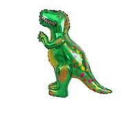3D Dinosaur Foil Balloons, Self Standing Aluminum Foil Dinosaur Party Balloons Green Tyrannosaurus Rex for St Patrick's Day, Birthday, Baby Shower, Jungle Theme Party Decorations