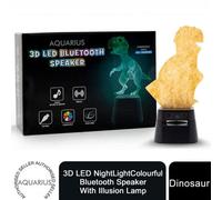 3D Dinosaur Hologram Led Lamp & Bluetooth Speaker - Fun Wireless Audio Light For Kids Room & Home Garage