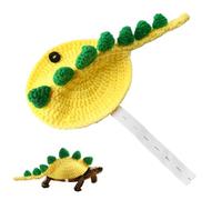 3D Dinosaur Knitted Dog Sweater, Cute Turtle Shell Design Pet Jumper, Comfortable & Breathable Yarn Knitwear for Small/Medium/Large Dogs