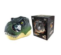 3D Dinosaur Mask,LED Lighted Eyes T-rex Mask with Sounds and Realistic Teeth, Movable Jaw Open Mouth Dino Mask for Halloween Party Cosplay Costume and Role-Play Gift (Green)