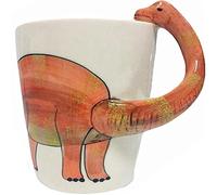 3D Dinosaur Novelty Mugs, Cute Cartoon Ceramic Coffee Mugs & Tea Cup with Long Neck Handle, 12oz