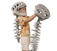 3D Dinosaur Skeleton Costume Set Halloween Realistic Dinosaur Headgear (90cm)