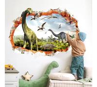 3D Dinosaur Wall Stickers Dinosaur Wallpaper Bedroom Accessories 3D Large Dinosaurs Wall Stickers Applicable to Boy's Bedroom Children's Room Playroom Baby Room Wall Sticke