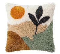 3D Diy Latch Hook Kits-With Colorful Printed Canvas,Sun Leaf Botanica