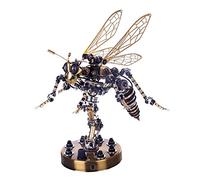 3D DIY Mechanical Wasp Model Kit 1000+PCS Steampunk Insect Puzzle with Movable Joints & Wings, Collectible Decor & Creative Gift for Teens 15+ and Adults