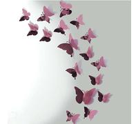 3D DIY Mirror Metallic Butterfly Wall Decor, Rosegold, 48Pcs 4 Styles 3 Sizes, Removable Stickers Wall Decor Room Mural for Party Cake Decoration Kids Bedroom Nursery Classroom Wedding Decor DIY…