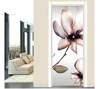 3D DIY Self-Adhesive Interior Door Stickers- Plants and Flowers 90 X 210 Cm -Peel and Stick 2Pc Door Wall Decal Murals PVC Waterproof Removable Door Wallpaper Living Room Boy Girl Room-87649651771878