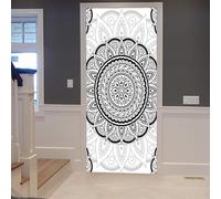 3D DIY Self-Adhesive Interior Door Stickers- Retro Flowers 77 X 200 Cm -Peel and Stick 2Pc Door Wall Decal Murals PVC Waterproof Removable Door Wallpaper Living Room Boy Girl Room Door-4025467331335