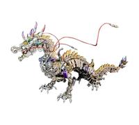 3D DIY Steampunk Dragon Model Kit - 2000+PCS Metal Mechanical Puzzle for Adults, Premium Collectible Sculpture & Display Decor