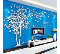 3D DIY Tree Wall Sticker Large Family Bird and Tree Wall Decal Art Mural Stickers Home Decor for Living Room Bedroom Home Decoration TV Backdrop Wall