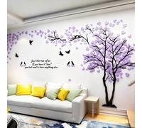 3D DIY Tree Wall Sticker Large Family Bird and Tree Wall Decal Art Mural Stickers Home Decor for Living Room Bedroom Home Decoration TV Backdrop Wall