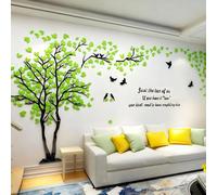 3D DIY Tree Wall Sticker Large Family Bird and Tree Wall Decal Art Mural Stickers Home Decor for Living Room Bedroom Home Decoration TV Backdrop Wall