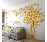 3D DIY Tree Wall Sticker Large Family Bird and Tree Wall Decal Art Mural Stickers Home Decor for Living Room Bedroom Home Decoration TV Backdrop Wall
