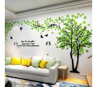 3D DIY Tree Wall Sticker Large Family Bird and Tree Wall Decal Art Mural Stickers Home Decor for Living Room Bedroom Home Decoration TV Backdrop Wall