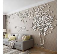 3D DIY Tree Wall Sticker Large Family Bird and Tree Wall Decal Art Mural Stickers Home Decor for Living Room Bedroom Home Decoration TV Backdrop Wall