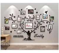 3D DIY Tree Wall Stickers Art Wall Stickers Photo Frames Acrylic Self Adhesive Collage Removable Modern Fashio Room Bedroom Restaurant Home Decor.