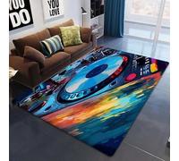 3D Dj Music Instruments Area Rug Floor Door Mat Carpet Bottomless Hole Optical Illusion Area Rug, Anti-Skid Non-Woven Doormat For For Living Room Bedroom Kitchen 80 X 160 Cm, Easy Clea /9631520661249