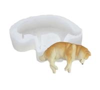 3D Dog Silicone Mould Cute Dog DIY Fondant Mousse Decoration Sleeping Dog Silicone Mould Candle Mould Soap Mould Dog Silicone Moulds Animal Baking Mould (04)