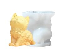 3D Dog Silicone Mould, Three-Dimensional Silicone Wax Molds, Animal Shaped Soap Molds, Epoxy Resin Moulds for Making Cakes, Soaps, Cute Dog/Cat Candle Mould