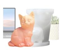 3D Dog Silicone Mould, Three-Dimensional Silicone Wax Molds, Animal Shaped Soap Molds, Epoxy Resin Moulds for Making Cakes, Soaps, Cute Dog/Cat Candle Mould