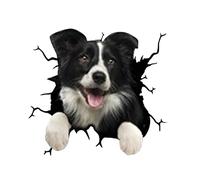 3D Dog Stickers, Dog Wall Decals Dog Car Stickers Car Window Sticker 3D Dog Crack Sticker Pet Dog Sticker Wall Stickers Toilet Sticker Bumper Sticker for Walls, Cars, Toilet, Room Gifts 4pcs