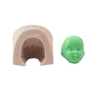 3D Doll Face Silicone Mold, Doll Head MoldD For Cake Decorating, Human Head Silicone MoldS, CakeS Decorating Tools, Chocolate Candy Mould For Baking, Handmade Craft Clay MoldS