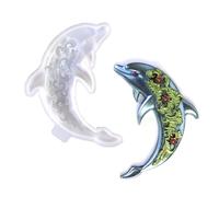 3D Dolphin Crystal Epoxy Resin Mould Wall Decor Hanging Decoration Rose Flower Silicone Home Decor Resin Mold