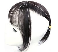 3D Dome Air Bang's Hair Part High Temperature -synthetic Hair for the Accentuation of the Face Shape, Suitable for Work and Public Holidays (Black)