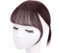3D Dome Air Bang's Hair Part High Temperature -synthetic Hair for the Accentuation of the Face Shape, Suitable for Work and Public Holidays (Dark Brown)