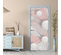 3D Door Art Stickers for Interior Doors Kids Bedroom Colorful Abstract Geometry 100 X 215 Cm Self Adhesive Door Decal Murals Removable Poster Wallpaper Living Room Kitchen Bathroom Door Ph-371900822