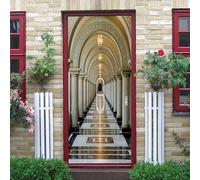 3D Door Art Stickers for Interior Doors Kids Corridor View Self-Adhesive Door Decal Murals Waterproof Removable Poster Wallpaper Bedroom Living Room Bathroom Home Decoratio 95 X 215 Cm -4204945891
