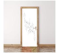3D Door Art Stickers for Interior Doors Kids Simple Abstract Lines 77X200Cm Self-Adhesive Door Decal Murals Waterproof Removable Poster Wallpaper Bedroom Living Room Bathroom Home Decoration
