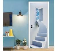 3D Door Mural - Road Stairs - 85 X 215 Cm - Office Art Door Stickers for Interior Doors, Bedroom Living Room Bathroom House Decoration - Children's Room Boys and Girls Room Door Photo-6497807646