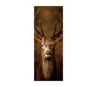 3D Door Mural Sticker Deer W83 x H204 cm Interior Doors Modern Art Peel and Stick Removable Vinyl Decals for Home Decor