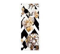 3D Door Mural Sticker Flower W90 x H200 cm Interior Doors Modern Art Peel and Stick Removable Vinyl Decals for Home Decor