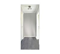 3D Door Mural Sticker for Interior Doors Abstract House W95 x H215 cm Waterproof Self-Adhesive PVC Door Stickers Wall Decoration Door Poster Stickers for Bedrooms Living Room