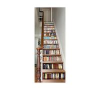 3D Door Mural Sticker for Interior Doors Stairs Bookcase W95 x H215 cm Waterproof Self-Adhesive PVC Door Stickers Wall Decoration Door Poster Stickers for Bedrooms Living Room