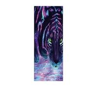 3D Door Mural Sticker Tiger W90 x H210 cm Interior Doors Modern Art Peel and Stick Removable Vinyl Decals for Home Decor